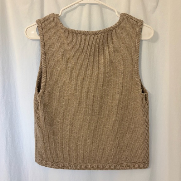 Abercrombie & Fitch Beige Knit Sweater Vest - Picture 2 of 3